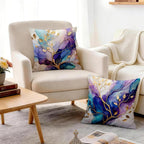 OBSEDE Decorative Throw Pillow Covers Set of 4, 18x18 Inch Purple and Blue - Image 7