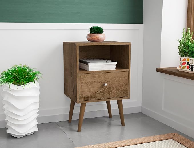 Manhattan Comfort Liberty Mid Century Modern Nightstand - Image 2