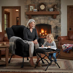Welnow Lazy Chair with Ottoman, Modern Accent Chair with Armrests and a Side - Image 6