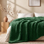L'AGRATY Chunky Knit Throw Blanket by LAGRATY