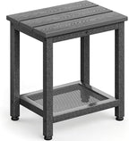 ODK Outdoor Double Side Table, Adirondack Patio End Table by ODK