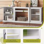 WLIVE Farmhouse TV Stand for 75 inch TV, Entertainment Center - Image 6