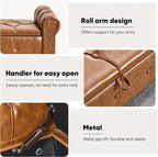 Storage Bench for Bedroom, Faux Leather 67" End of Bed Bench, King Size Bench - Image 8