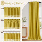 100% Blackout Curtains 120 Inch Length 2 Panels Set - Image 4