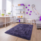 9x12 Extra Large Taro Purple Fluffy Area Rug Non-Slip - Image 7
