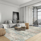 8x10 Area Rugs for Living Room: Washable Abstract Multi Color Carpet | Non-slip - Image 3