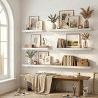 12 inch Deep Floating Shelves for Wall, 72 inch Wide Engineered Wood Wall - Image 7