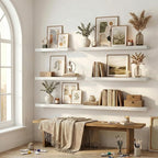 12 inch Deep Floating Shelves for Wall, 55 inch Wide Engineered Wood Wall - Image 7