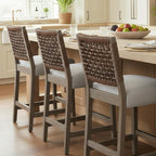 27" Rustic Counter Height Bar Stools by DMFurniture