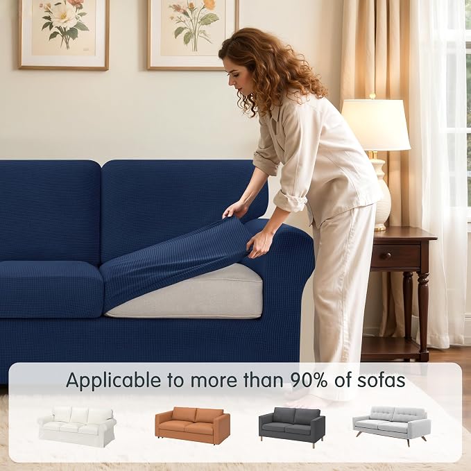 SUBRTEX 7 Pieces Stretch Sofa Slipcover Sets Couch Cover Sets Backrest Cushion - Image 4