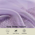 Lavender Sheer Curtains for Bedroom Living Room 96 Inches Long 2 Panels - Image 3