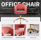 Home Office Chair Swivel Velvet Desk Chair Accent Armchair Upholstered Modern - Image 8