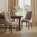 COLAMY Fabric Side Dining Chairs Set of 2, Wingback Upholstered Dining Room by COLAMYHOME