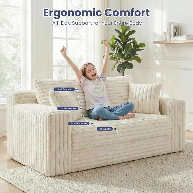 3-in-1 Convertible Sofa Bed: Boneless Loveseat Sleeper & Folding Couch Bed - Image 6