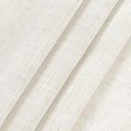 Cream White Linen Curtains 72 Inch Length 2 Panels Set - Image 6