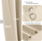 MIULEE Blackout Curtains for Bedroom 2 Panels 40 x 84 Inch Long Cream Beige | - Image 4