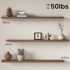 Fun Memories 60 Inch Fireplace Mantel Shelf, Deep Floating Shelves - Image 3