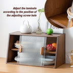 HollyHOME Small Bamboo Kitchen Pantry Sideboard - Image 4