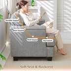 Oversized Accent Chair with Armrest Organizer, Comfy Living Room Chairs with - Image 7