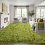 8x10 Extra Large Green Fluffy Area Rug Non-Slip - Image 3