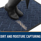 OLANLY Front Door Mat Outside 59x23, All-Season Absorbent Rubber Doormat | Blue - Image 7