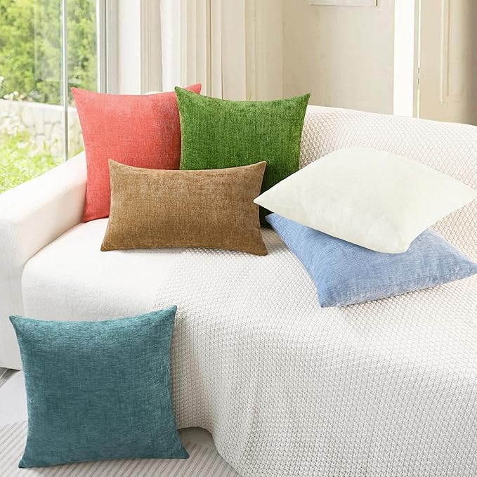 CaliTime Decorative Couch Throw Pillow Covers 16 X 16 Inches Cream | Pack of 2 - Image 4