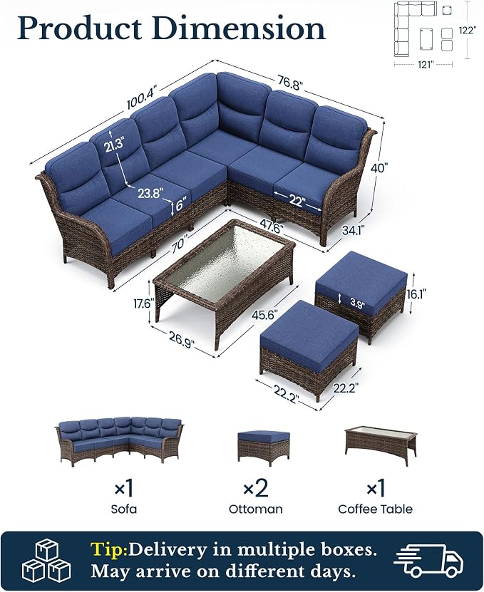 HILLGA 4-Piece Luxury Patio Furniture Set - Image 2