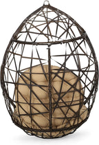 Christopher Knight Home Isaiah Indoor/Outdoor Wicker Tear Drop Hanging Chair - Image 10