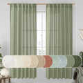 Sage Green 72 inch Linen Curtains by LAMIT