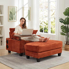 KEIKI Corduroy Storage Armrest Sofa, Single Versatile Seat - Image 3