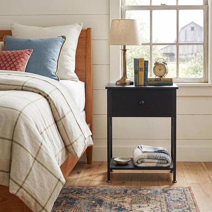 VECELO Nightstands Set of 2, Modern Bedside End Tables, Night Stands - Image 2