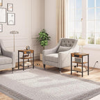 HOOBRO Side Table with Charging Station and USB Port, Small End Table - Image 2