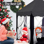 Monobeach Princess Tent Girls Black Large Playhouse Kids Castle Play Tent - Image 4