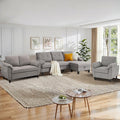 84" Convertible Sectional Sofa Set, 3 Seat L Shaped Couch by soscana
