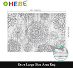 HEBE Area Rug for Living Room 4'x6', Washable Non Slip Boho Bedroom Rug | Large - Image 2