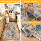 HEBE Hallway Runner Rug 2'x5', Washable Non Slip Kitchen Rug Runner | Soft Boho - Image 5