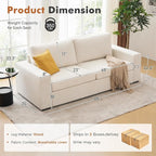 ABCASA 85'' Modern Couches for Living Room, 2 Seats Comfy Sofa - Image 2