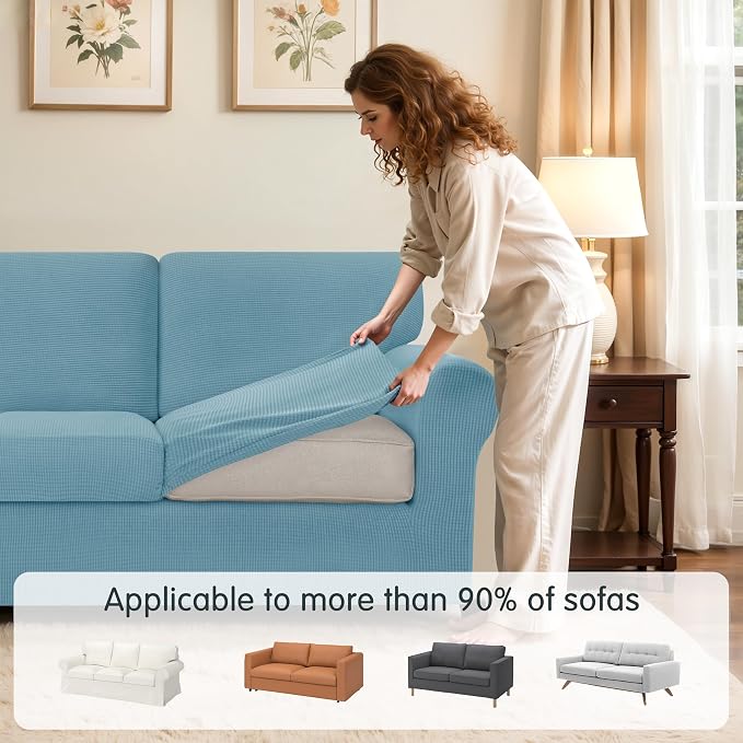 SUBRTEX 7 Pieces Stretch Sofa Slipcover, Couch Cover - Image 4