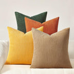 Topfinel Boho Farmhouse Green Rust Striped Pillow Covers 24x24 Set of 4 Mordern by Topfinel