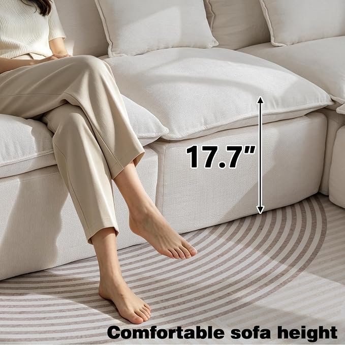 Boneless Couch Sectional Cloud Couch 102.3'' Oversized Modular Sectional Sofa - Image 5