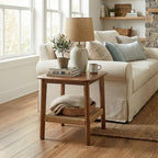 Alaterre Furniture Calais 2-Tier Solid Wood End Table - Image 2