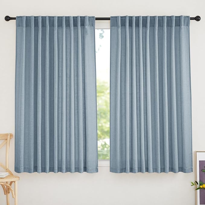 RYB HOME Short Linen Sheer Curtains by RYBHOME
