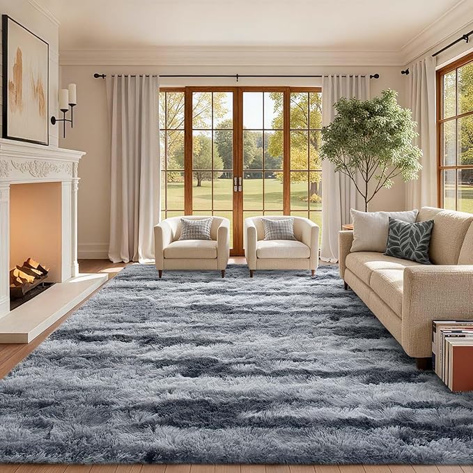 6x9 Ft Large Shag Rugs for Living Room Decor, Tie-Dyed Ultra Soft Fluffy Furry - Image 3