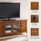 Leick Home 82560 Solid Wood Four Door TV Stand - Image 5