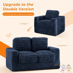 MAXYOYO Extra Wide Kids Bean Bag Chair, Comfy Faux Fur Bean Bag Sofa - Image 9