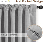 INOVADAY 100% Blackout Curtains 108 Inches Length 2 Panels Set, Back Tab/Rod - Image 4