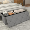 43 inch Storage Ottoman Bench, Folding Storage Bench Ottoman, by Unknown