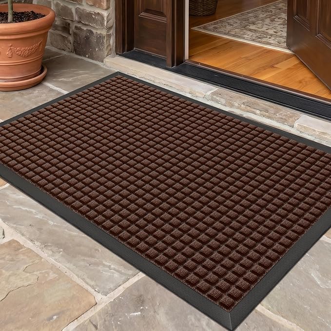 Front Door Mat Outside Entrance, Heavy Duty Waterproof Doormat | 35.5"x24" by WELDUN%E2%80%94IdealChoiceforHome