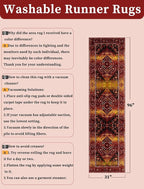 SERISSA 2'6"x8' Washable Non Slip Boho Runner Rug - Image 6
