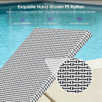 PURPLE LEAF Extra Large Patio Chaise Lounge 2 Pieces French Outdoor Wicker - Image 7